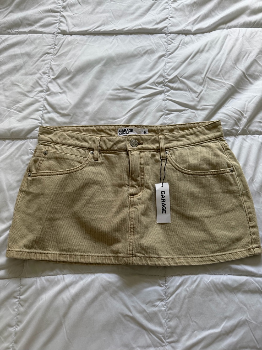Garage Tan Mini Skirt